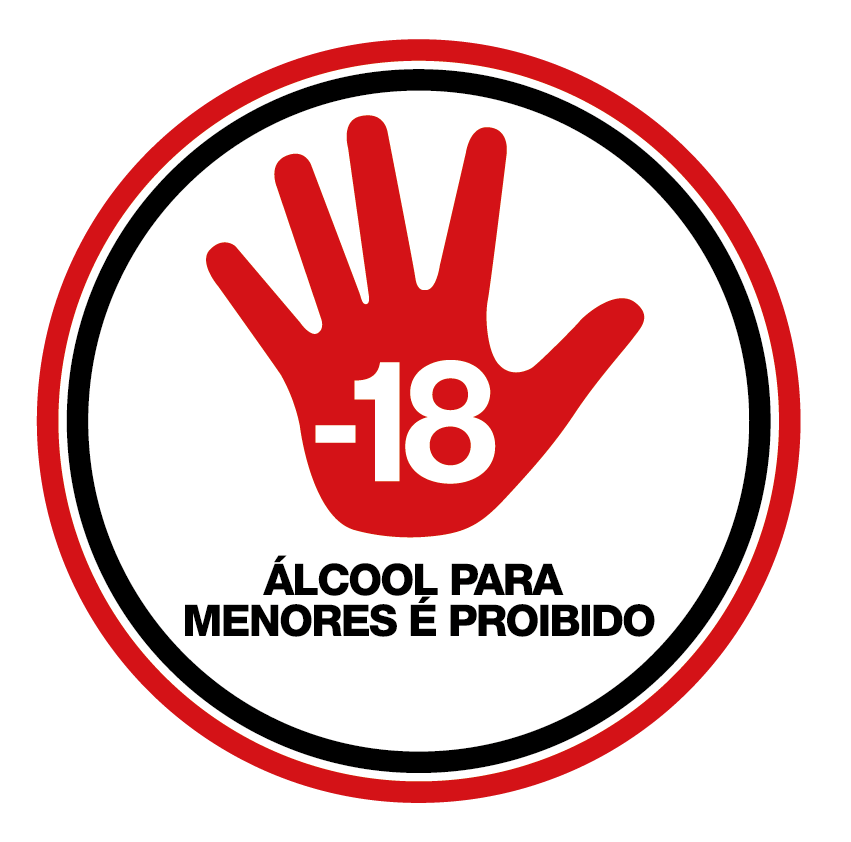 Proibida a venda de bebidas alcoólicas para menores de 18 anos.